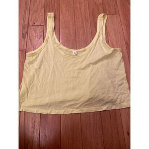 NWOT BP,  women's yellow sleeveless cropped tank top size small
